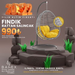 Bahex FINDIK Rattan Örgü Salıncak - ALTIN FIRSAT